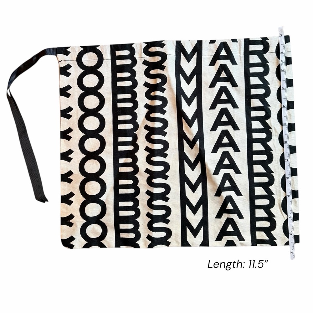 Marc Jacobs Monogram Logo Cotton Drawstring Dust Bag Travel Pouch 11.5x13.5 - Picture 9 of 9